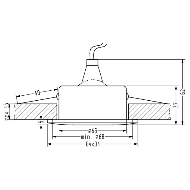 CANDELLUX 2273136 SH-13 OPRAWA STROPOWA HERNETYCZNA IP65
