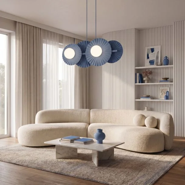 EMIBIG 1827/4 UMBRA 4 DUSTY BLUE Lampa wisząca
