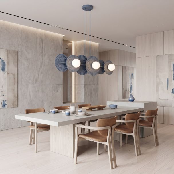EMIBIG 1827/6 UMBRA 6 DUSTY BLUE Lampa wisząca