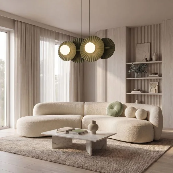 EMIBIG 1829/4 UMBRA 4 OLIVE GREEN Lampa wisząca