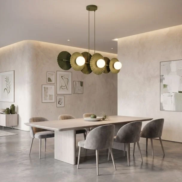 EMIBIG 1829/6 UMBRA 6 OLIVE GREEN Lampa wisząca
