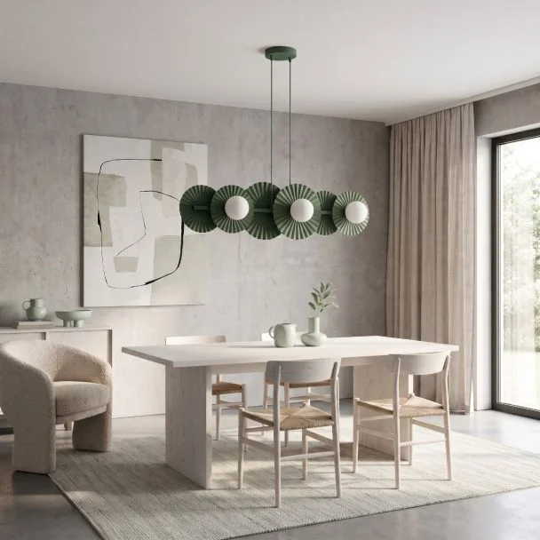 EMIBIG 1829/6 UMBRA 6 OLIVE GREEN Lampa wisząca