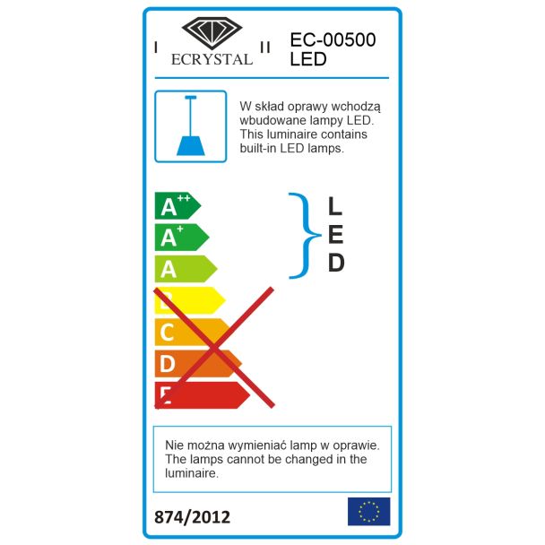 WYPRZEDAŻ E-CRYSTAL 00500 LED HOOP 69W 4000K