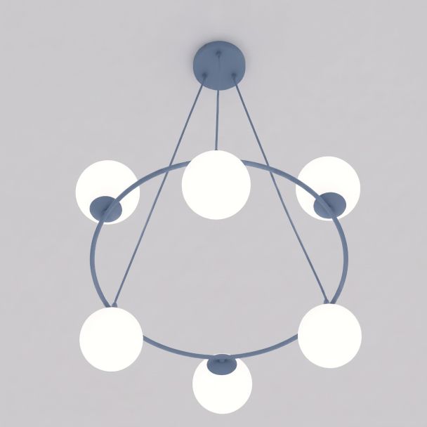 EMIBIG 1830/6 AZURA 6 DUSTY BLUE OPAL Lampa wisząca