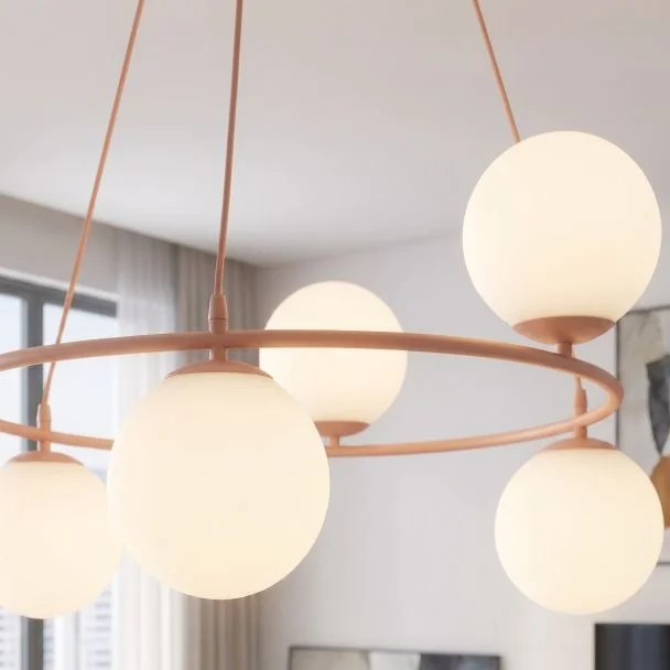 EMIBIG 1831/6 AZURA 6 CORAL OPAL Lampa wisząca