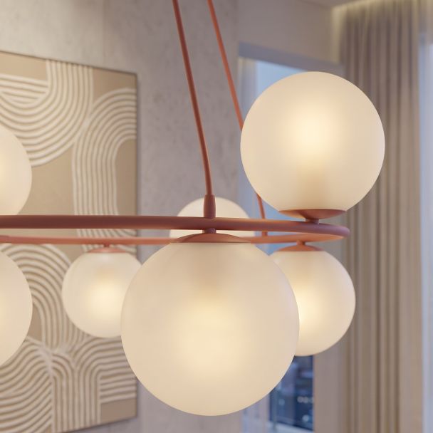 EMIBIG 1831/8 AZURA 8 CORAL OPAL Lampa wisząca