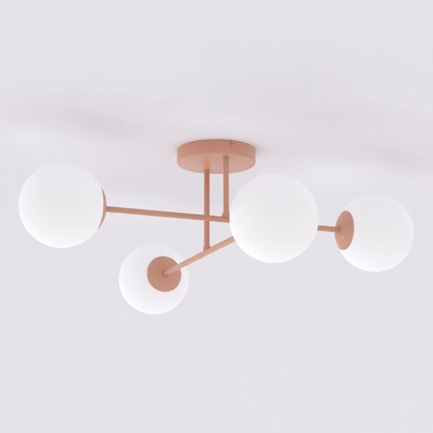 EMIBIG 1846/4 ROMA 4 CORAL OPAL Lampa sufitowa
