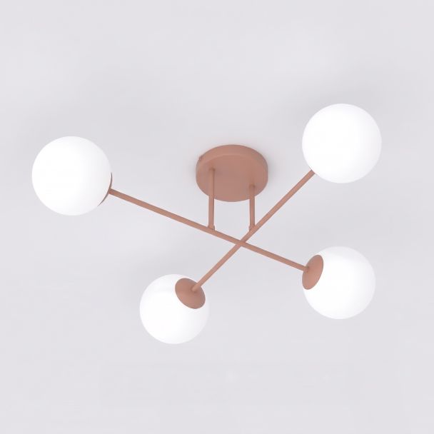 EMIBIG 1846/4 ROMA 4 CORAL OPAL Lampa sufitowa