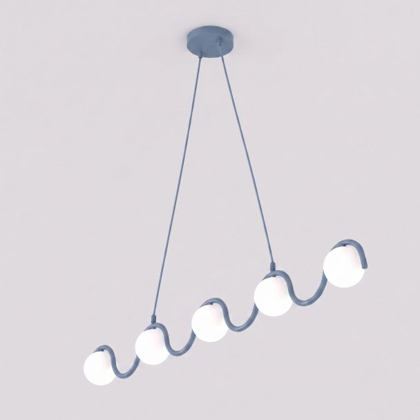 EMIBIG 1848/5 SINUS 5 DUSTY BLUE Lampa wisząca