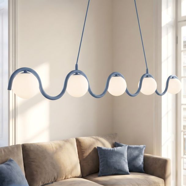 EMIBIG 1848/5 SINUS 5 DUSTY BLUE Lampa wisząca