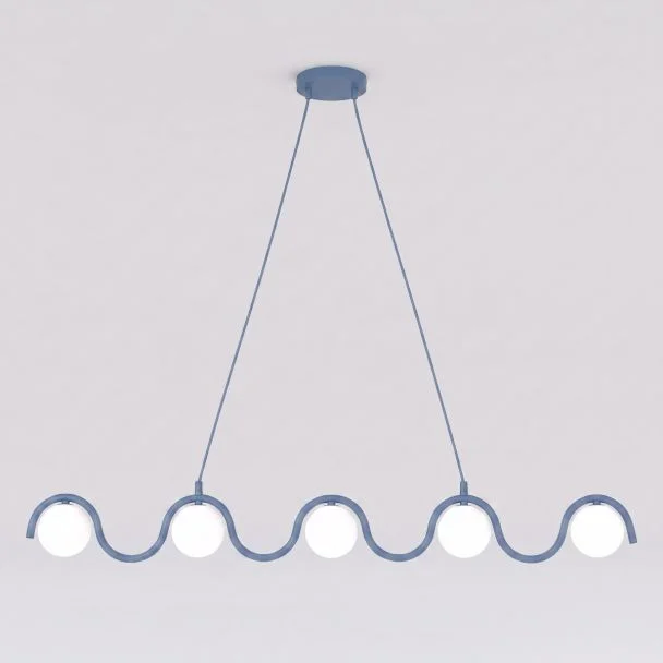 EMIBIG 1848/5 SINUS 5 DUSTY BLUE Lampa wisząca