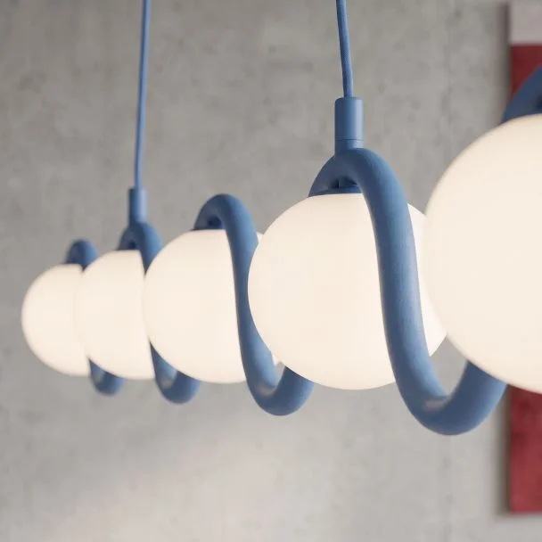 EMIBIG 1848/5 SINUS 5 DUSTY BLUE Lampa wisząca