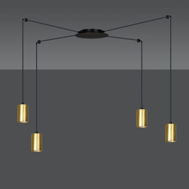 EMIBIG 526/4 LAMPA WISZĄCA TRAKER 4 BL/GOLD
