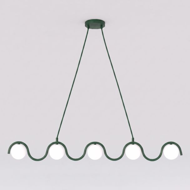 EMIBIG 1850/5 SINUS 5 OLIVE GREEN Lampa wisząca
