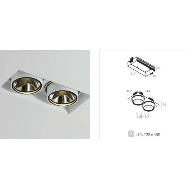 LABRA 4.1866 MULTIVA EVO 80.2 Trimless - wkład LED 12W PhaseCut
