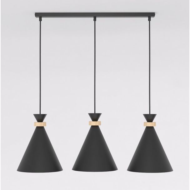 EMIBIG 1682/3 ZERO 3 BLACK LAMPA WISZĄCA
