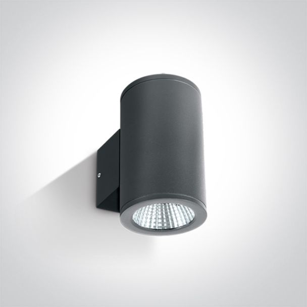 ONE LIGHT 67138/AN/W Bralos zewnętrzny cylinder ścienny antracyt 3000K 2x6W IP54