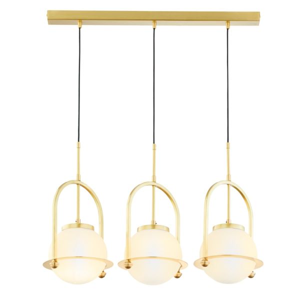 JUPITER 1917 ROSSO lampa wisząca 3-punktowa mosiądz czerń