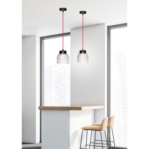 CANDELLUX 50101287 LAMPA WISZĄCA LIVERPOOL I 1 CZERWONY 90x14,5x0