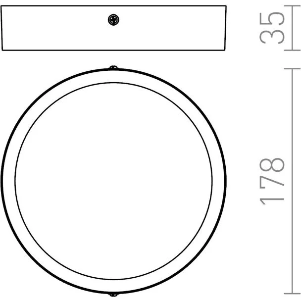 RENDL R12798 HUE R 17 sufitowa nikiel mat 230V LED 18W 3000K