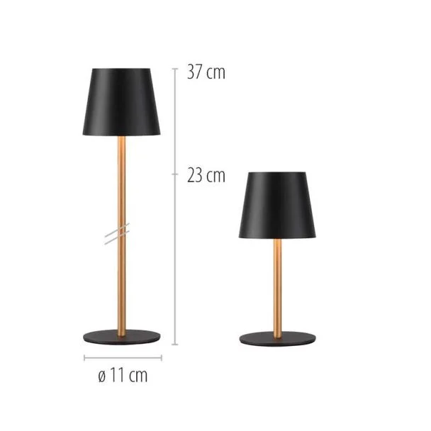 ZUMALINE 19250-68 EURIA LAMPA STOŁOWA CZARNY/ZŁOTY