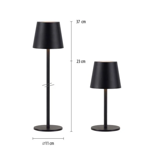 ZUMALINE 19251-18 BOTERIA LAMPA STOŁOWA CZARNY