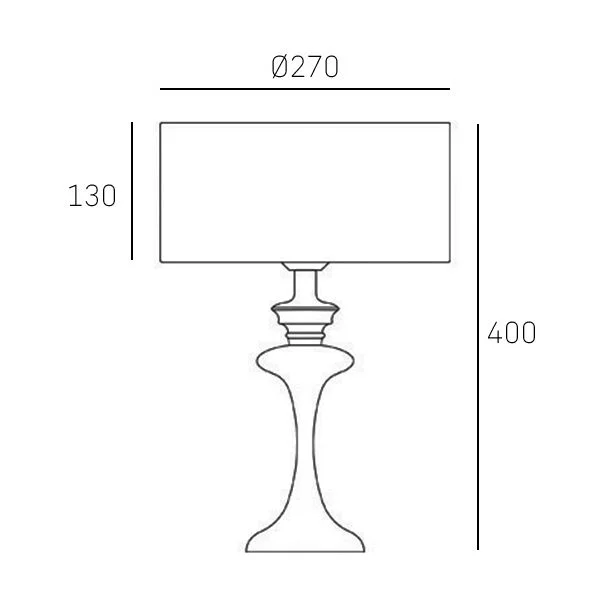 COSMOLIGHT Lampa stołowa ABU DHABI T01804AU-WH