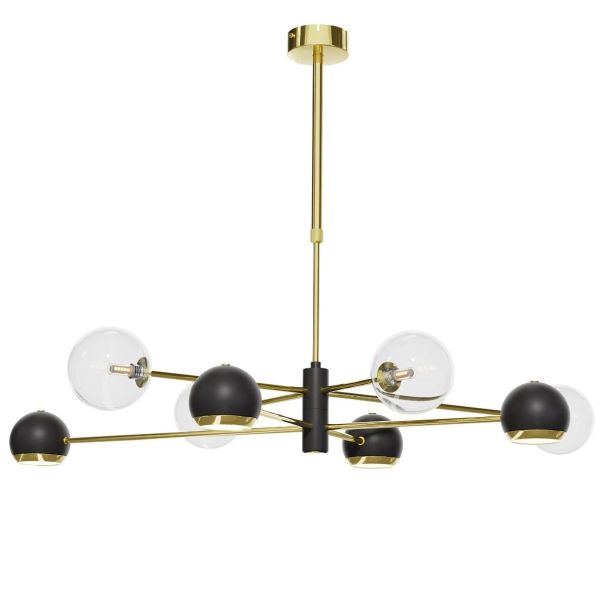 JUPITER 1973 MO8 CZ/MS TR MOKA nowoczesny żyrandol 8-punktowy klosz transparent