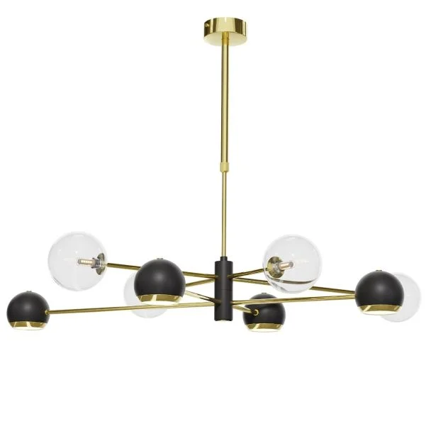 JUPITER 1973 MO8 CZ/MS TR MOKA nowoczesny żyrandol 8-punktowy klosz transparent