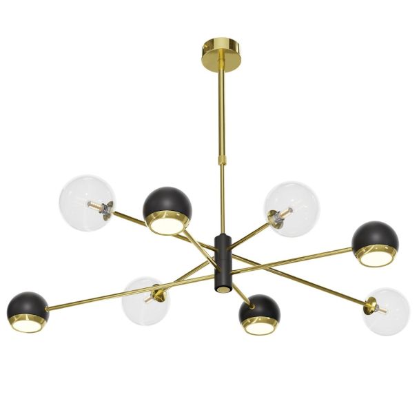 JUPITER 1973 MO8 CZ/MS TR MOKA nowoczesny żyrandol 8-punktowy klosz transparent