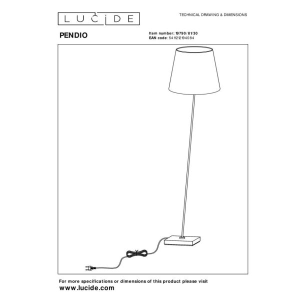 LUCIDE PENDIO 19790/81/30 lampa podłogowa