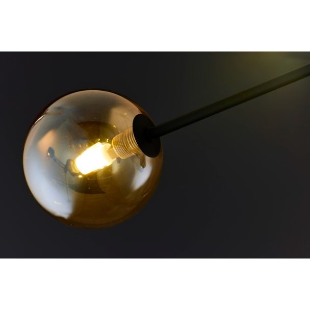 JUPITER MOKA nowoczesny żyrandol 8-punktowy klosz bursztyn 1994