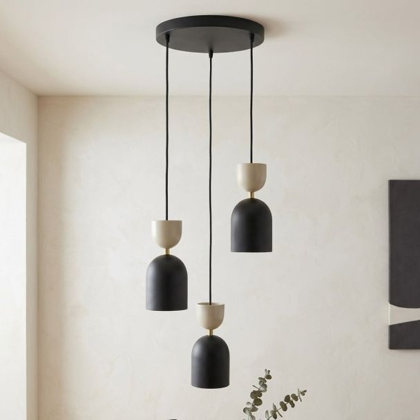 EMIBIG 1738/3PREM GAUDI 3PREM BLACK MOKKA Lampa wisząca