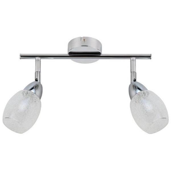 CANDELLUX 92-67579 RICO LISTWA 2X6W LED SMD GŁÓWKA OKRĄGŁA 1E Z PRZEGUBEM KD SYSTEM KLOSZ WYMIENNY CHROM/BEZBARWNY