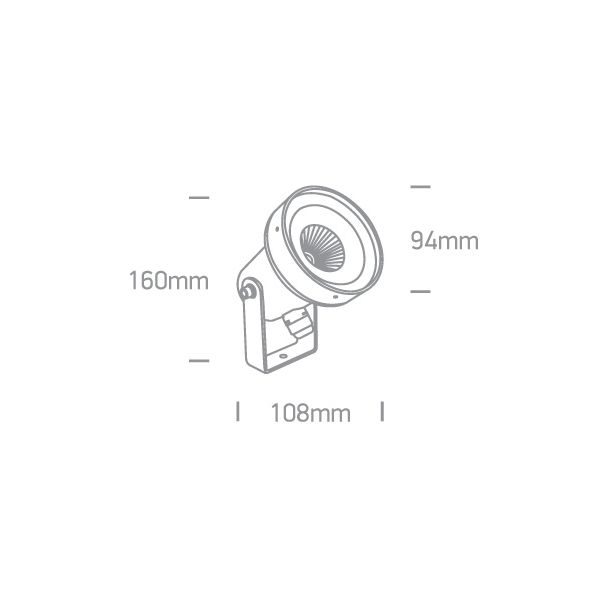 ONE LIGHT 67196B/AN/W Kalapodi lampa ogrodowa antracyt 6W LED 3000K IP65