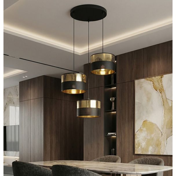 EMIBIG 1649/3PREM LUX 3 BL GOLD PREM LAMPA WISZĄCA