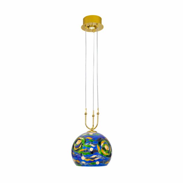 KOLARZ 0392.31+1M.3.AQ.BG LUNA lampa wisząca złoto 24K
