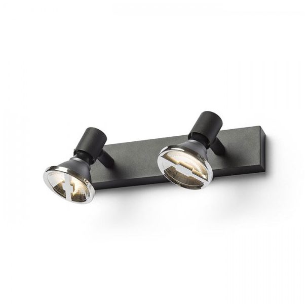 RENDL R13374 TRICA II ścienna czarna 230V GU10 2x25W