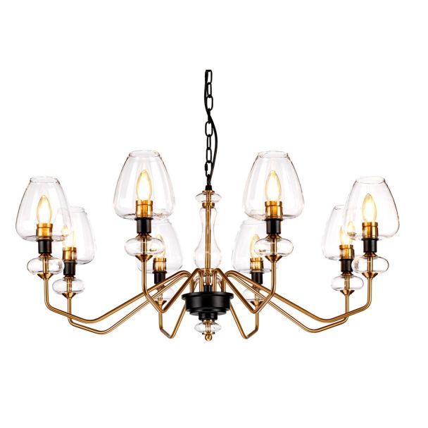 ELSTEAD Armand DL-ARMAND8-AB 8 Light Chandelier - Aged Brass