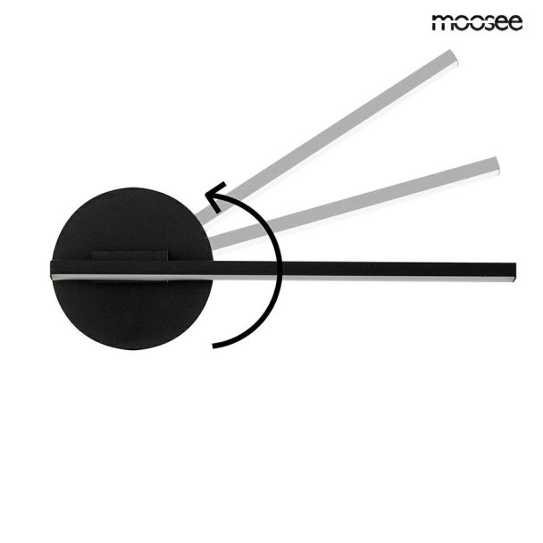 MOOSEE MSE010100334 MOOSEE lampa ścienna HORIZON czarna
