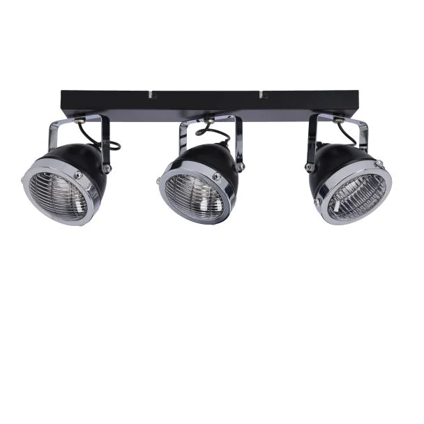 CANDELLUX 93-13316 CRAZY LAMPA SUFITOWA LISTWA CZARNY 3X15W GU10 KLOSZ BEZBARWNY