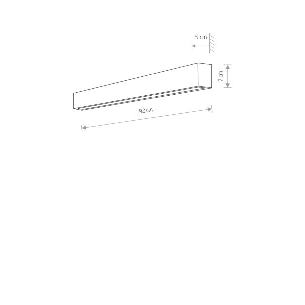 NOWODVORSKI STRAIGHT WALL LED M 7567 lampa wewnętrzna ścienna kinkiet