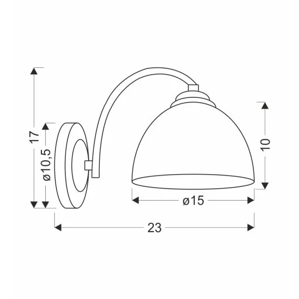 CANDELLUX 21-22448 GRACJA LAMPA KINKIET CZARNY PERŁOWY 1X40 E27 KLOSZ BIAŁY