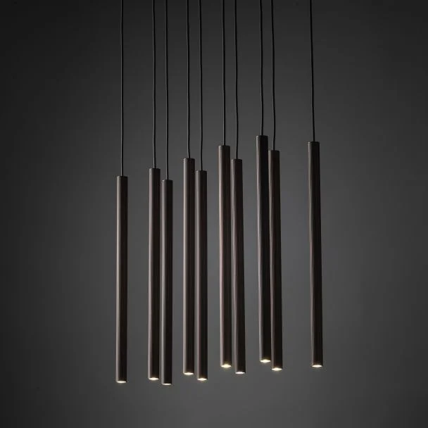 TK-LIGHTING 11490 FERRO NEW BROWN LAMPA WISZĄCA 10XG9 LISTWA