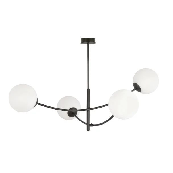EMIBIG 1102/4 LAMPA SUFITOWA HUNTER 4 BLACK/OPAL