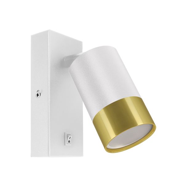 IDEUS 04285 PUZON WLL GU10 WHITE/GOLDEN kinkiet