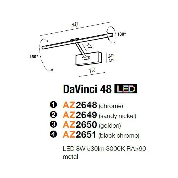AZZARDO AZ2650 Davinci 48 (golden)