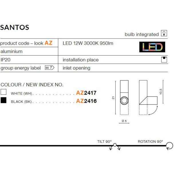 AZZARDO AZ2416 Santos (black)