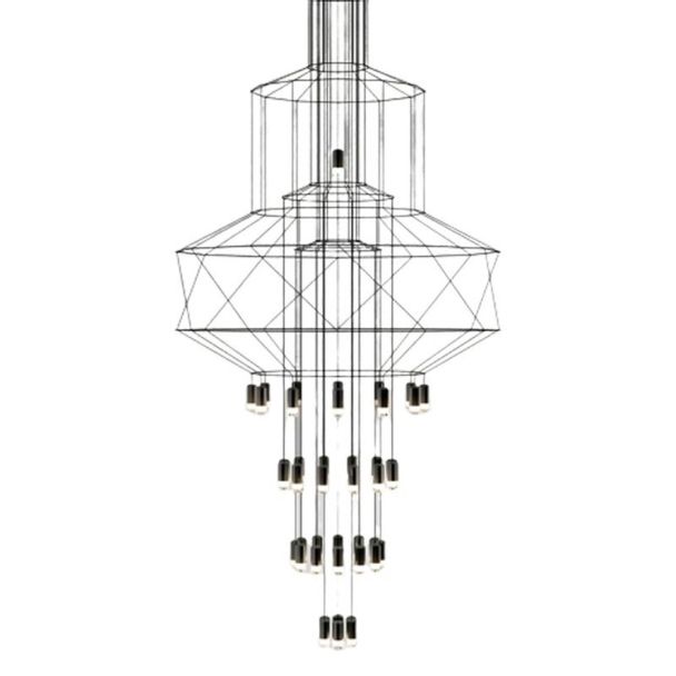 Step into Design XT100-43P Lampa wisząca LINEA-43 czarna 90 cm