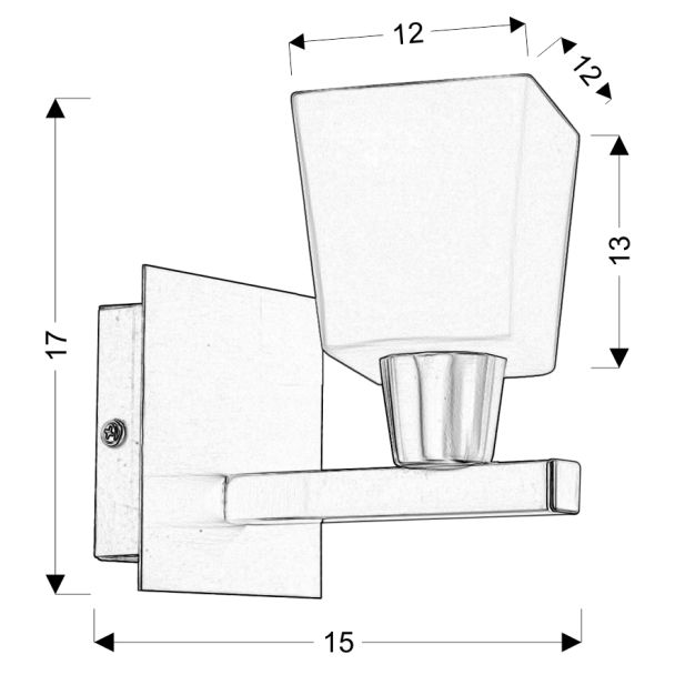CANDELLUX 21-00408 MAXIM LAMPA KINKIET 1X40W E14 NIKIEL MAT